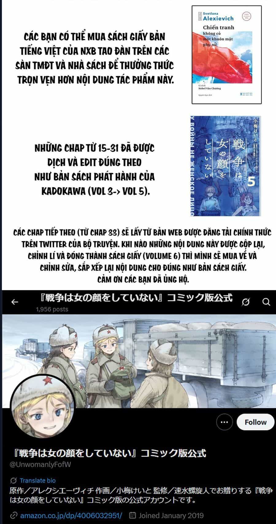 Chiến Tranh Không Có Một Khuôn Mặt Phụ Nữ - Chương 33.1 - ảnh 3