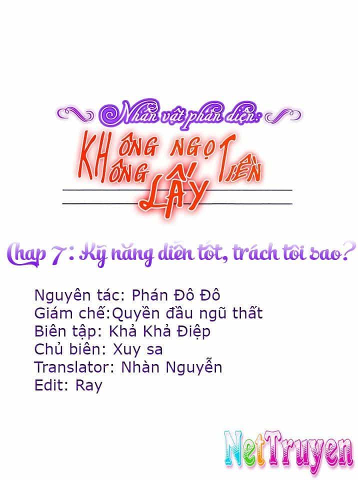 Nhân Vật Phản Diện: Không Ngọt Không Lấy Tiền - Chương 7.1 - ảnh 1