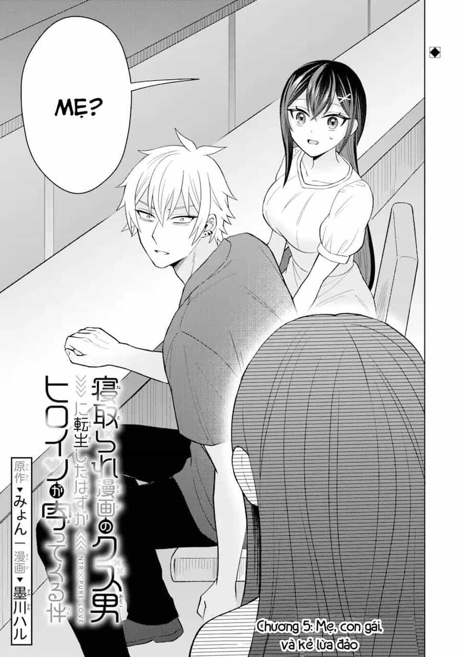 Tái Sinh Thành Tên Cặn Bã Trong Bộ Manga Cắm Sừng Mình Từng Đọc. Thế Nhưng Giờ Đây, Cô Nàng Nữ Chính Của Bộ Manga Ấy Lại Chủ Động Tiếp Cận Tôi - Chương 5 - ảnh 2