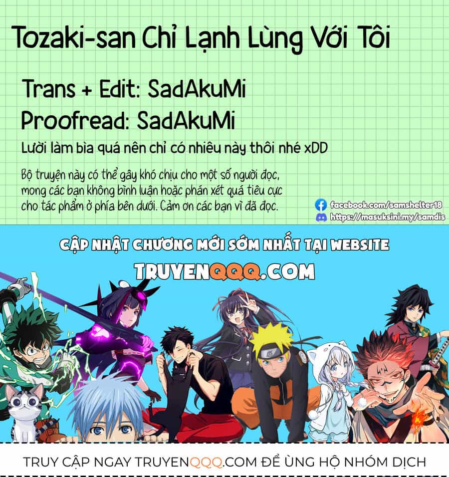 Tozaki-San Chỉ Lạnh Lùng Mỗi Mình Tôi - Chương 4 - ảnh 27
